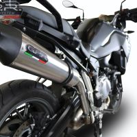 Exhaust compatible with Bmw F750GS 2018-2020, GP Evo4 Titanium, Slip-on exhaust including removable db killer and link pipe 
