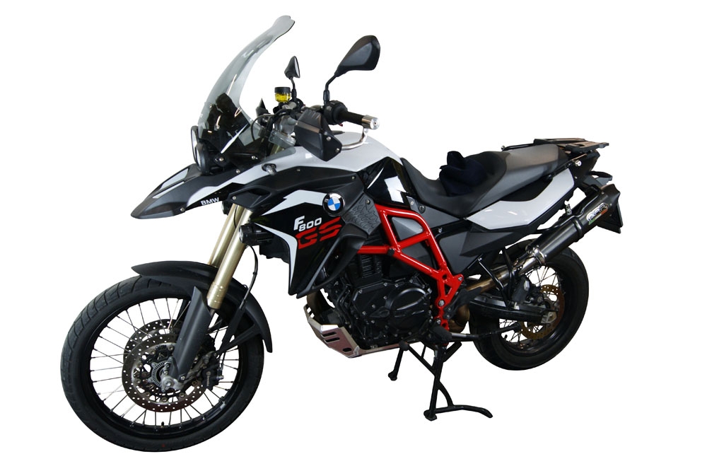 Exhaust compatible with Bmw F800GS Adventure 2016-2018, GP Evo4 Black Titanium, Slip-on exhaust including removable db killer and link pipe 