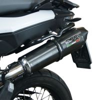 Exhaust compatible with Bmw F800GS Adventure 2016-2018, GP Evo4 Black Titanium, Slip-on exhaust including removable db killer and link pipe 