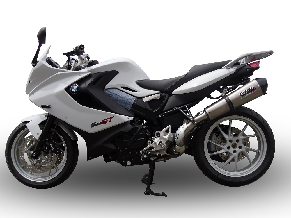 Exhaust compatible with Bmw F800GT 2017-2019, GP Evo4 Titanium, Slip-on exhaust including removable db killer and link pipe 