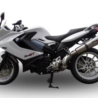 Exhaust compatible with Bmw F800GT 2017-2019, GP Evo4 Titanium, Slip-on exhaust including removable db killer and link pipe 