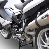 Exhaust compatible with Bmw F800GT 2017-2019, GP Evo4 Titanium, Slip-on exhaust including removable db killer and link pipe 