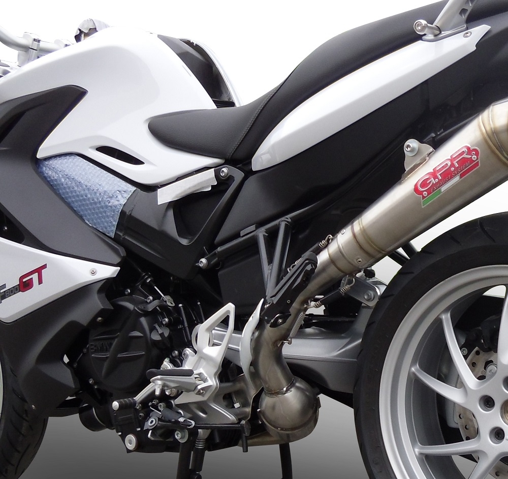 Exhaust compatible with Bmw F800GT 2017-2019, Powercone Evo, Slip-on exhaust including removable db killer and link pipe 