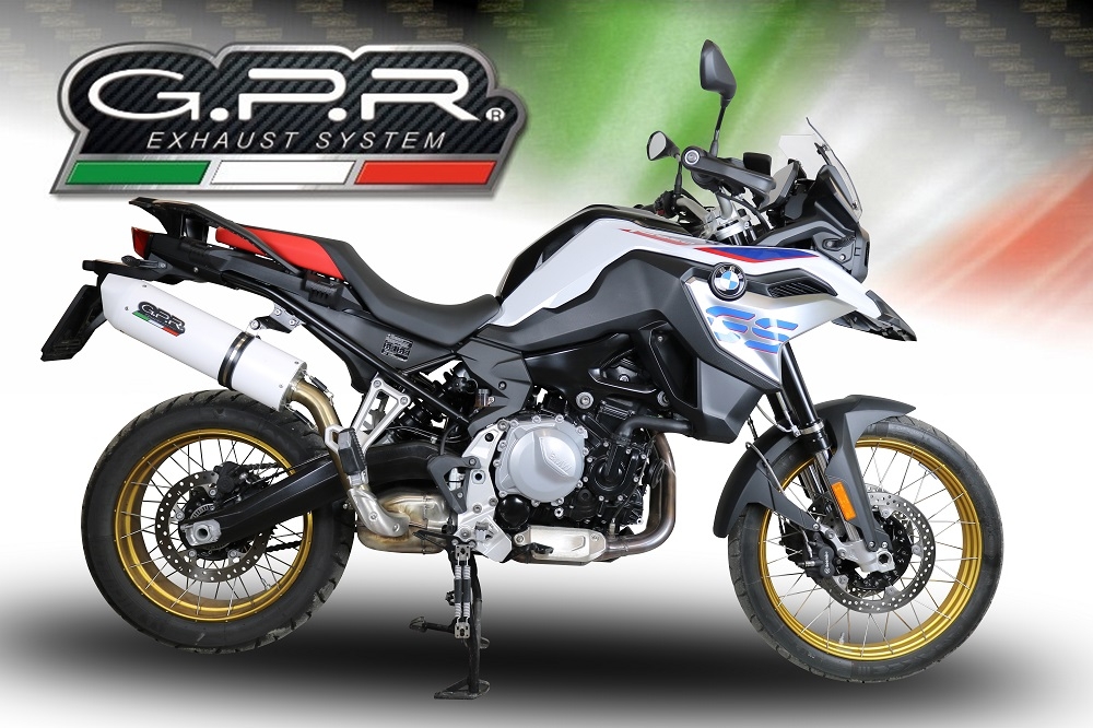 Exhaust compatible with Bmw F 900 Gs Adventure 2024-2025, Albus Evo4, Slip-on exhaust including removable db killer and link pipe, EPA-compliant 