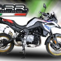Exhaust compatible with Bmw F 900 Gs Adventure 2024-2025, Albus Evo4, Slip-on exhaust including removable db killer and link pipe, EPA-compliant 