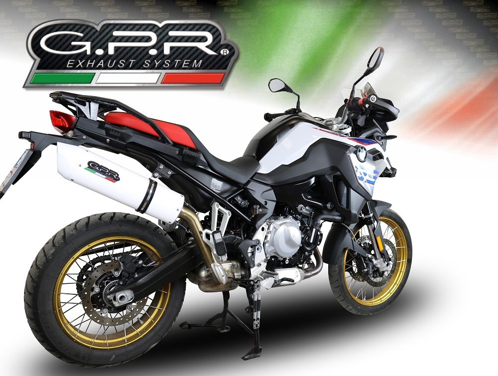 Exhaust compatible with Bmw F 900 Gs Adventure 2024-2025, Albus Evo4, Slip-on exhaust including removable db killer and link pipe, EPA-compliant 