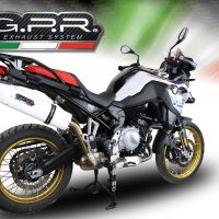 Exhaust compatible with Bmw F 900 Gs Adventure 2024-2025, Albus Evo4, Slip-on exhaust including removable db killer and link pipe, EPA-compliant 