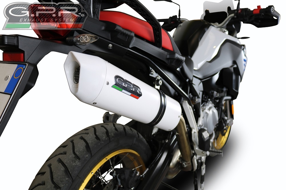 Exhaust compatible with Bmw F 900 Gs Adventure 2024-2025, Albus Evo4, Slip-on exhaust including removable db killer and link pipe, EPA-compliant 