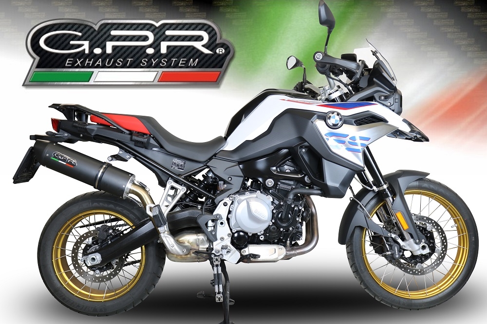 Exhaust compatible with Bmw F 800 Gs 2024-2025, Furore Evo4 Nero, Slip-on exhaust including removable db killer and link pipe, EPA-compliant 