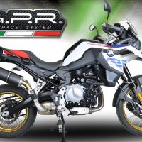 Exhaust compatible with Bmw F 800 Gs 2024-2025, Furore Evo4 Nero, Slip-on exhaust including removable db killer and link pipe, EPA-compliant 