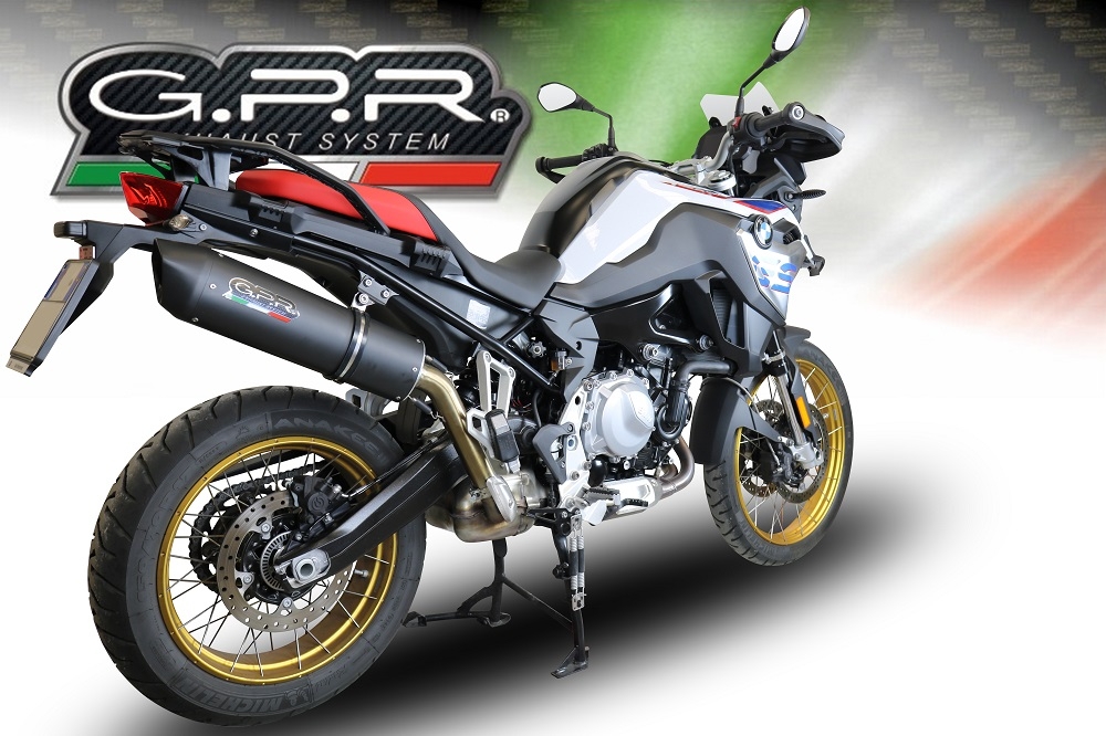 Exhaust compatible with Bmw F 800 Gs 2024-2025, Furore Evo4 Nero, Slip-on exhaust including removable db killer and link pipe, EPA-compliant 