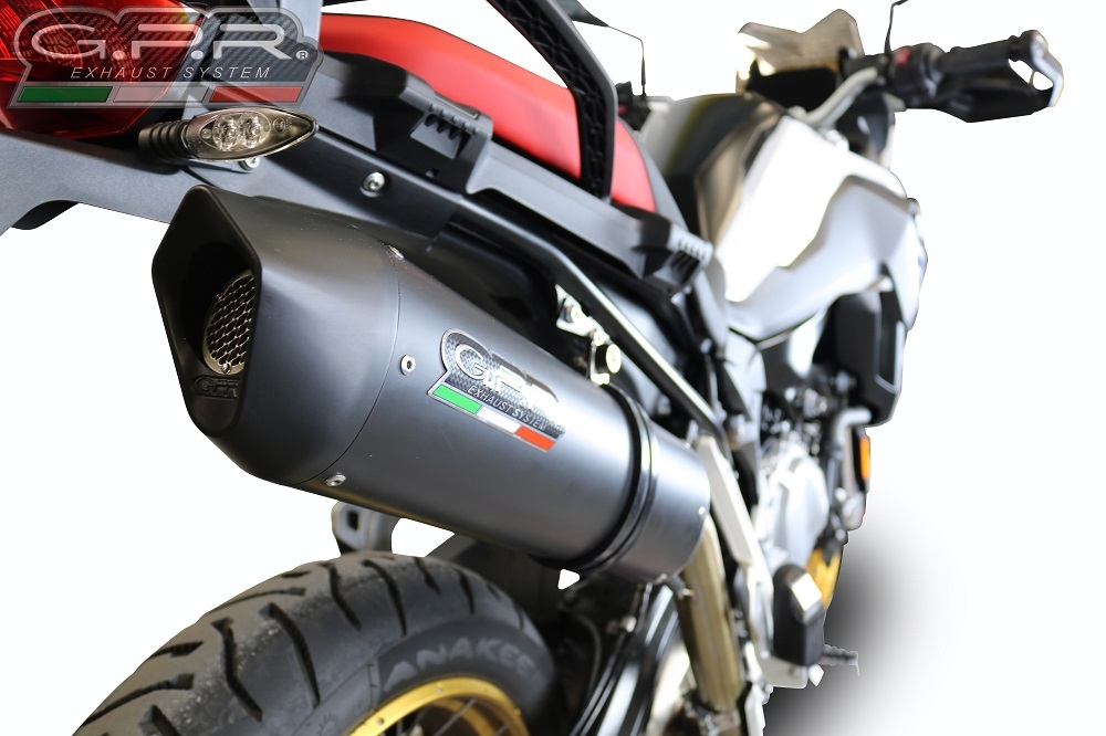 Exhaust compatible with Bmw F 800 Gs 2024-2025, Furore Evo4 Nero, Slip-on exhaust including removable db killer and link pipe, EPA-compliant 