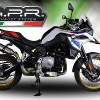 Exhaust compatible with Bmw F 800 Gs 2024-2025, GP Evo4 Titanium, Slip-on exhaust including removable db killer and link pipe 