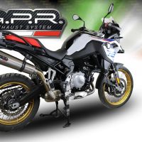 Exhaust compatible with Bmw F 800 Gs 2024-2025, GP Evo4 Titanium, Slip-on exhaust including removable db killer and link pipe 