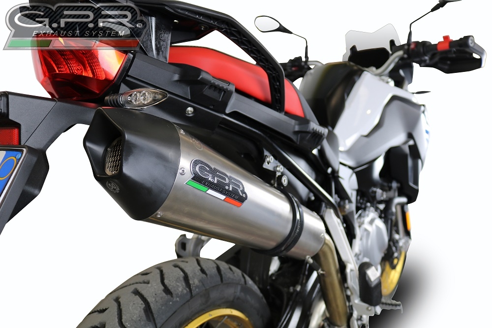 Exhaust compatible with Bmw F 800 Gs 2024-2025, GP Evo4 Titanium, Slip-on exhaust including removable db killer and link pipe 