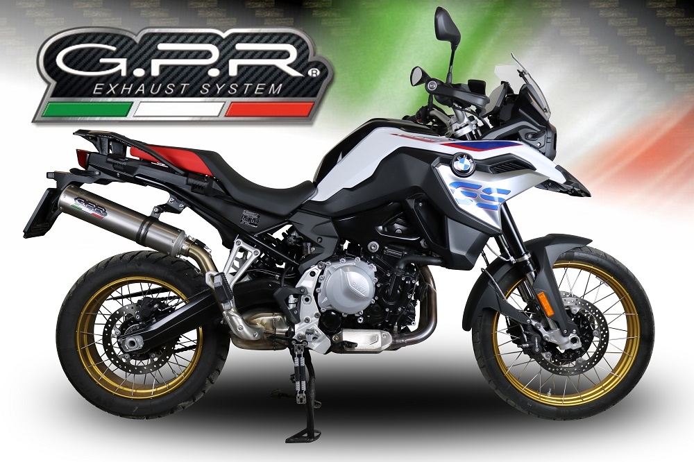 Exhaust compatible with Bmw F850GS - Adventure 2021-2024, M3 Inox , Slip-on exhaust including removable db killer and link pipe, EPA-compliant 