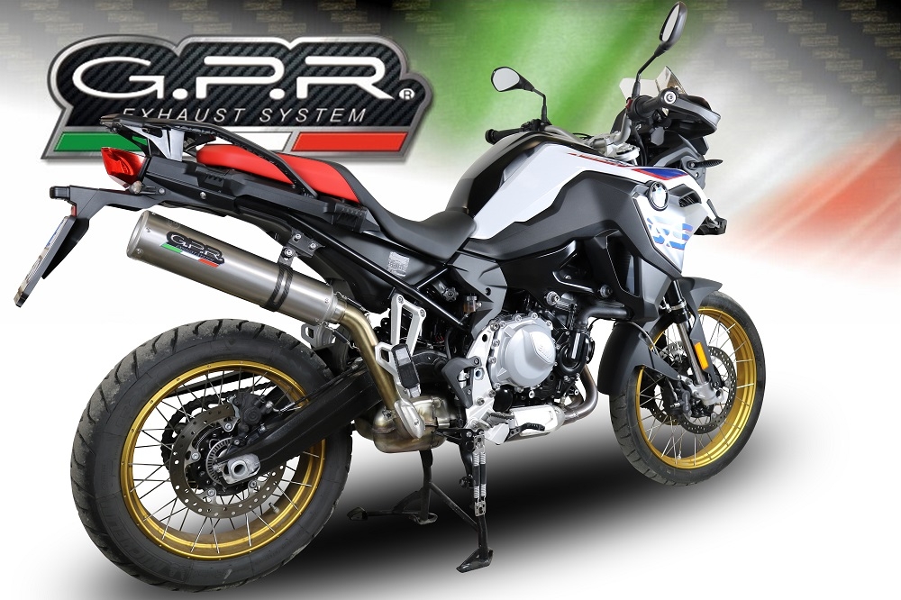 Exhaust compatible with Bmw F850GS - Adventure 2021-2024, M3 Inox , Slip-on exhaust including removable db killer and link pipe, EPA-compliant 