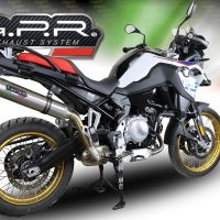 Exhaust compatible with Bmw F850GS - Adventure 2021-2024, M3 Inox , Slip-on exhaust including removable db killer and link pipe, EPA-compliant 