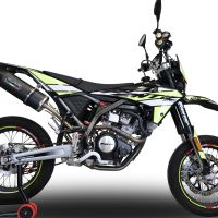 Exhaust compatible with Fantic Motor 125 M Performance 2019-2020, Furore Poppy, Slip-on exhaust including removable db killer and link pipe, EPA-compliant 