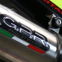 Exhaust compatible with Fantic Motor XEF 125 Enduro 125 Competition/Performance 2021-2024, M3 Inox , Slip-on exhaust including removable db killer and link pipe, not EPA-compliant 