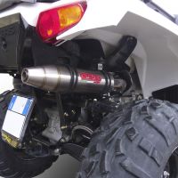 Exhaust compatible with Polaris Sportsman 550 XP 2011-2016, Deeptone Atv, Silencer to install with original manifold exhaust including removable db killer and link pipe 