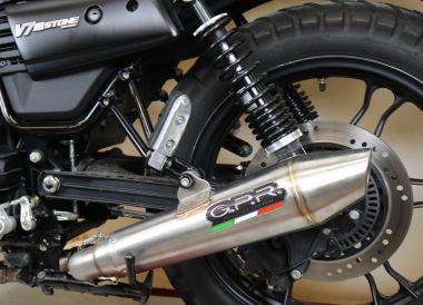 GPR escape compatible con  Moto Guzzi V7 III Special-Stone-Carbon 2017-2018, Vintacone, Escape racing, linea completa, suministrado con colector especifico, articulo sin homologacion 