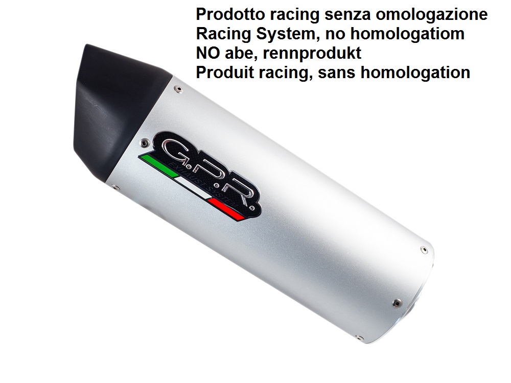 Exhaust compatible with Tuning TUNING 1980-2021, Furore alluminio, Universal silencer, without link pipe 