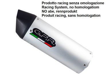 GPR escape compatible con  Tuning TUNING 1980-2021, Furore alluminio, Silenciador Racing para adaptar al colector original, se suministra con db killer extraíble 