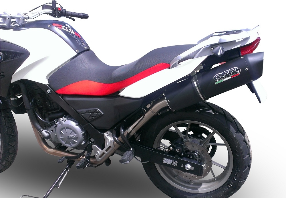 Exhaust compatible with Bmw G650GS - Sertao 2010-2016, Furore Poppy, Slip-on exhaust including removable db killer and link pipe 