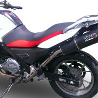 Exhaust compatible with Bmw G650GS - Sertao 2010-2016, Furore Poppy, Slip-on exhaust including removable db killer and link pipe 