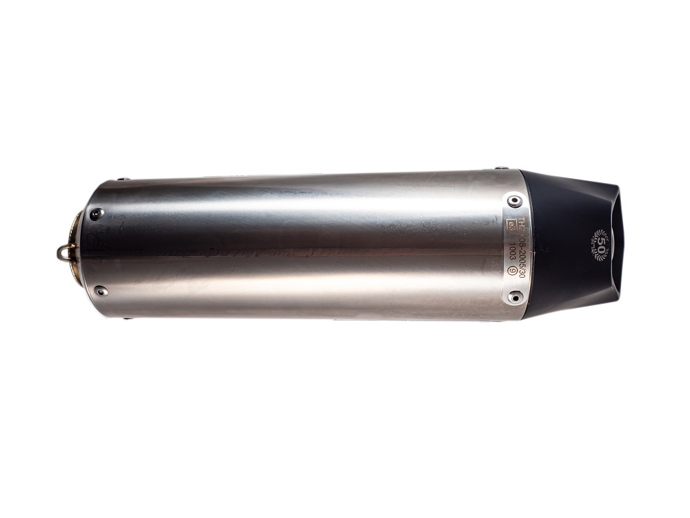 Exhaust compatible with Kawasaki Versys 650 2006-2014, Gpe Ann. titanium, Slip-on exhaust including removable db killer and link pipe 