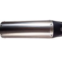Exhaust compatible with Kawasaki Versys 650 2006-2014, Gpe Ann. titanium, Slip-on exhaust including removable db killer and link pipe 