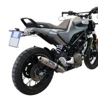 Exhaust compatible with Husqvarna Svartpilen 401 2021-2023, Deeptone Inox, Slip-on exhaust including removable db killer and link pipe, EPA-compliant 