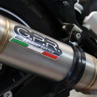 Exhaust compatible with Husqvarna Svartpilen 401 2021-2023, Deeptone Inox, Slip-on exhaust including removable db killer and link pipe, EPA-compliant 