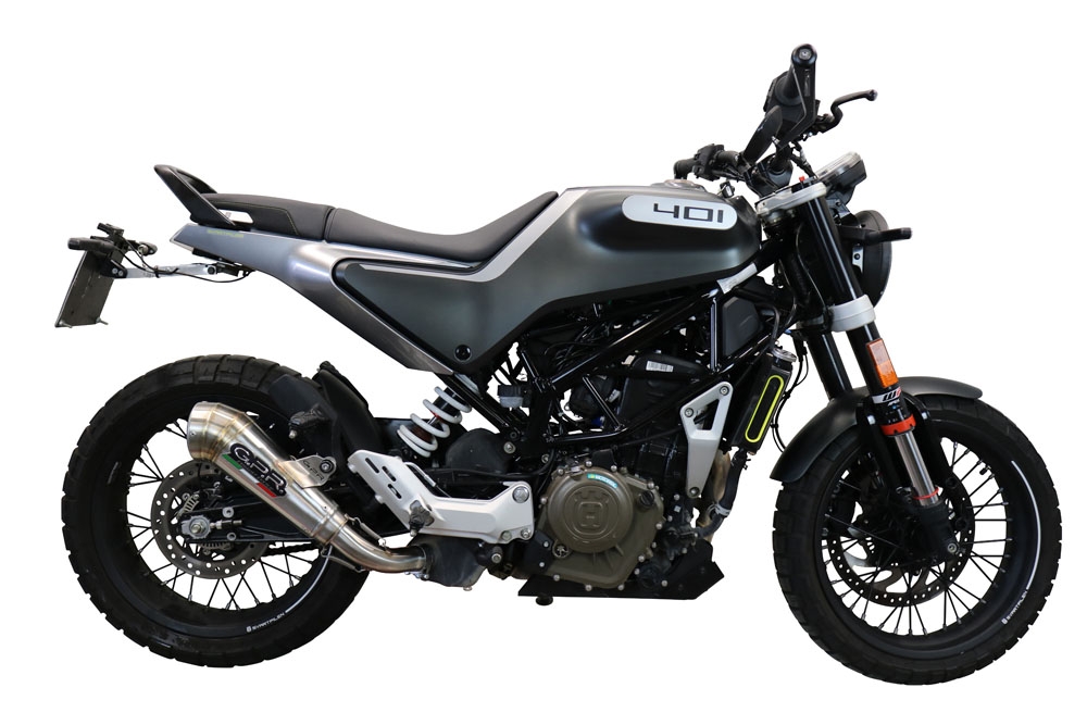 GPR exhaust compatible with Husqvarna Vitpilen 401 2021-2023, Powercone Evo, Slip-on exhaust including removable db killer and link pipe, EPA-compliant 