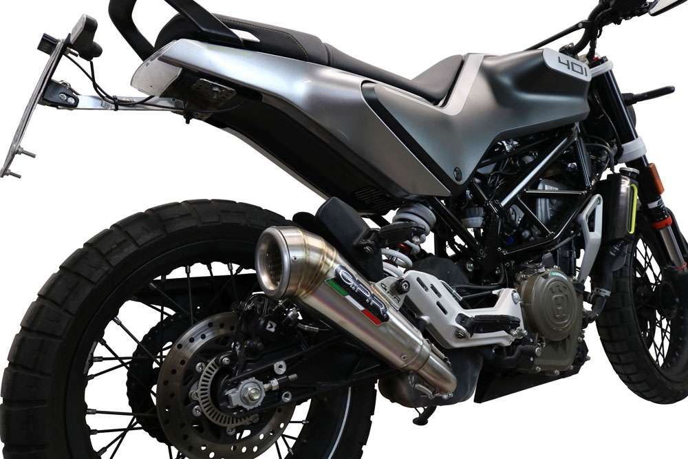 GPR exhaust compatible with Husqvarna Vitpilen 401 2021-2023, Powercone Evo, Slip-on exhaust including removable db killer and link pipe, EPA-compliant 