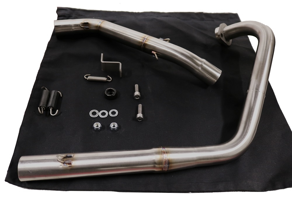 Exhaust compatible with Zontes Zt 125 G1 - U - U1 - Z2 2020-2024, Furore Nero, Full system exhaust, including removable db killer 