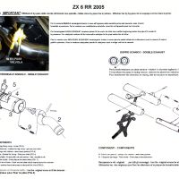 Exhaust compatible with Kawasaki Zx-6R 2005-2006, Tiburon Titanium, Slip-on exhaust including removable db killer and link pipe, EPA-compliant 