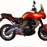 Exhaust compatible with Kawasaki Versys 650 2006-2014, Gpe Ann. titanium, Slip-on exhaust including removable db killer and link pipe 