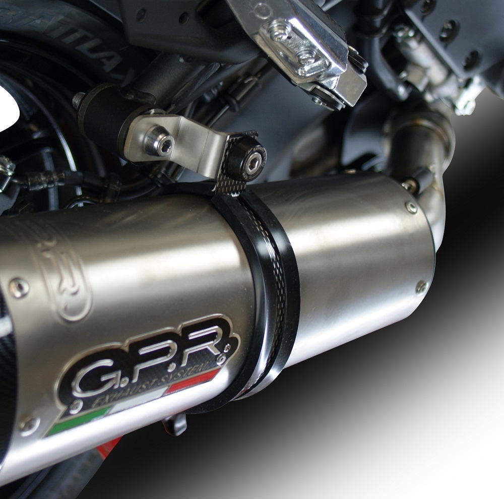 GPR exhaust compatible with Kawasaki Versys 1000 2017-2018, Trioval, Slip-on exhaust including removable db killer and link pipe, EPA-compliant 