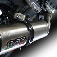 GPR exhaust compatible with Kawasaki Versys 1000 2017-2018, Trioval, Slip-on exhaust including removable db killer and link pipe, EPA-compliant 