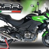 GPR exhaust compatible with Kawasaki Versys 1000 2017-2018, Trioval, Slip-on exhaust including removable db killer and link pipe, EPA-compliant 
