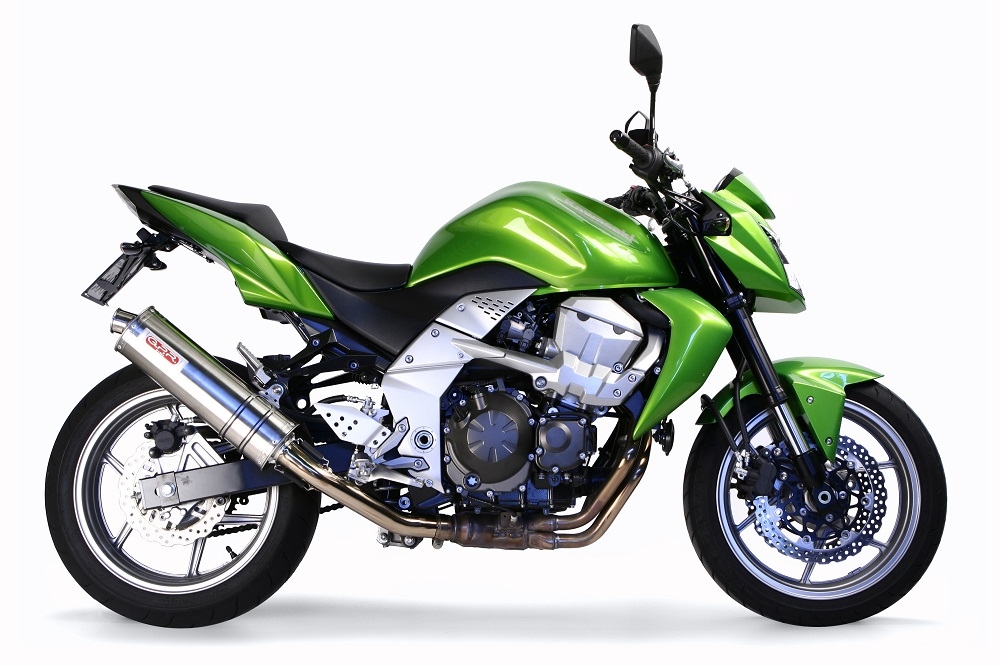 Exhaust compatible with Kawasaki Z-750 S 2007-2014, Trioval, Slip-on exhaust including removable db killer and link pipe, not EPA-compliant 