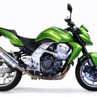 Exhaust compatible with Kawasaki Z-750 S 2007-2014, Trioval, Slip-on exhaust including removable db killer and link pipe, not EPA-compliant 