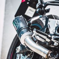 Exhaust compatible with Kawasaki Z-900 2017-2024, M3 Black Titanium, Slip-on exhaust including removable db killer and link pipe, EPA-compliant 