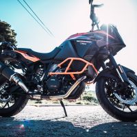 Exhaust compatible with Ktm 1090 Adventure 2017-2020, Dual Poppy, Slip-on exhaust including removable db killer and link pipe, EPA-compliant 