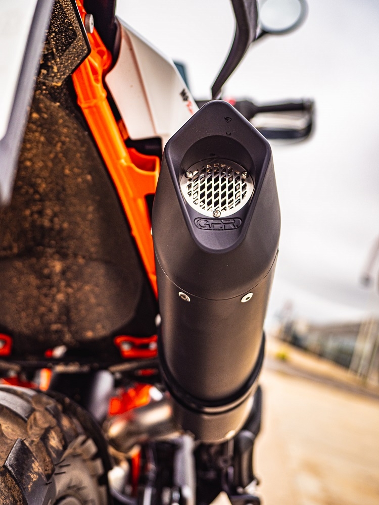Exhaust compatible with Ktm 890 Adventure R/Rally 2025-2026, Furore Evo4 Nero, Slip-on exhaust including removable db killer and link pipe, EPA-compliant 