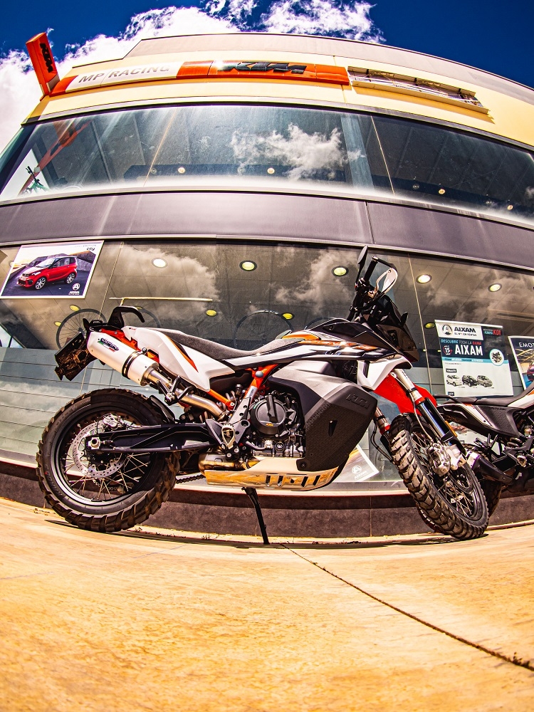Exhaust compatible with Ktm 890 Adventure R/Rally 2025-2026, Albus Evo4, Slip-on exhaust including removable db killer and link pipe, EPA-compliant 