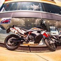 Exhaust compatible with Ktm 890 Adventure R/Rally 2025-2026, Albus Evo4, Slip-on exhaust including removable db killer and link pipe, EPA-compliant 