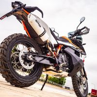 Exhaust compatible with Ktm 890 Adventure R/Rally 2025-2026, Albus Evo4, Slip-on exhaust including removable db killer and link pipe, EPA-compliant 